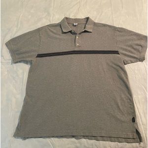 Gap factory store 1969 gray with black stripes on front large 100% cotton